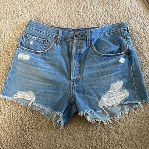 Brand new, Levi destroyed shorts. Size 30